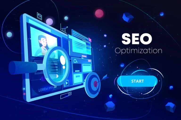Developer reviewing website performance metrics and technical SEO audit results on a monitor