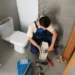 Illustration comparing a toilet plunger and toilet auger for unclogging blocked toilets and stubborn drain clogs.