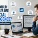 Manager comparing AI automation options against a job scheduling board in a small business office
